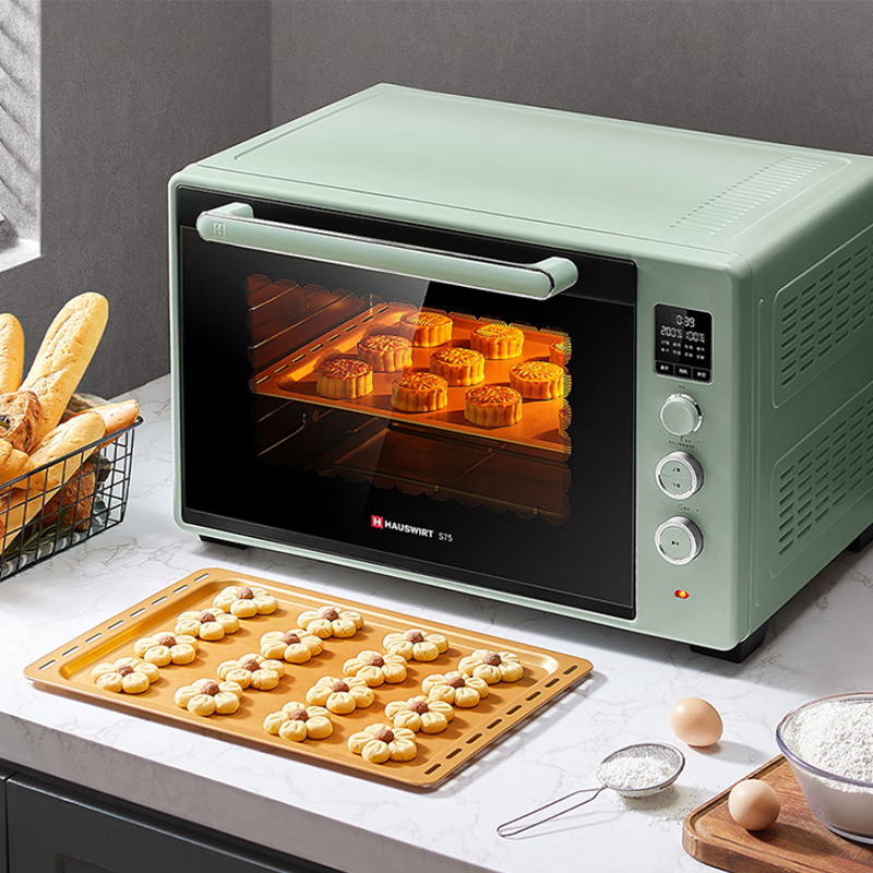 海氏S75大容量电烤箱家用商用烘焙多功能平炉 发酵箱 湖水绿 75L